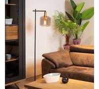 Lucide Lampada da terra moderna con struttura e base in acciaio e diffusore in v