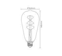 Lucide Lampadina LED E27 ST64 4W 2.200K ambra con sensore Lucide