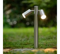 Lucide Lampioncino da giardino LED in acciaio con doppio diffusore orientabile A