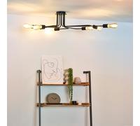 Lucide Plafoniera Lester a 8 luci, nero Lucide