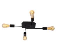 Lucide LESTER - Plafoniera - 4 x E27 - Nero