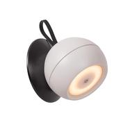 LUCIDE LUNEX - Lampada da parete ricaricabile per interni/esterni - batteria/batteria - LED Dim. - 1x2W 3000K - IP54 - Magnetico - Bianco