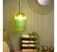 Lucide Lampada a sospensione vetro Maloto, Ø 20 cm, verde Lucide