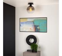 Lucide Marius - Lampada da soffitto, 1 x E27, colore: Nero