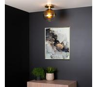 Lucide Plafoniera Marius, oro, a 1 luce, vetro Lucide