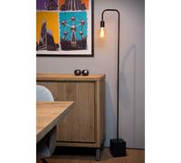 Lucide Piantana con base in marmo e struttura in acciaio dal design moderno e mi