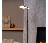 Lucide Piantana LED Aaron, nera, da dimmerabile a calda, altezza 134 cm Lucide