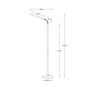 Lucide Piantana LED Gilly, bianca, flessibile, metallo, altezza 153 cm Lucide