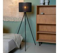 Lucide Piantana Tagalog di bambù, nero, treppiede Lucide