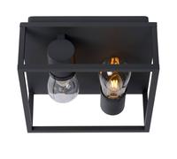 Lucide Plafoniera Carlyn bagno a 2 luci nero Lucide