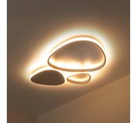 Lucide Plafoniera LED Samling, lunghezza 62 cm, taupe, metallo Lucide