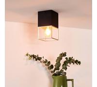 Lucide Plafoniera Rixt nero, angolare, 1 luce Lucide