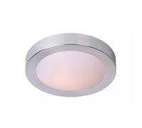 Lucide Plafoniera rotonda piccola con struttura in alluminio e diffusore in acri