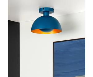 Lucide Plafoniera Siemon di acciaio, Ø 25 cm, blu Lucide