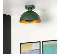 Lucide Plafoniera Siemon di acciaio, Ø 25 cm, verde Lucide