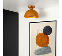 Lucide Plafoniera Siemon di acciaio, Ø 25 cm, giallo ocra Lucide