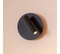 Lucide Spot a parete ricaricabile a LED Jolijn, nero, Ø 10,2 cm, magnete Lucide