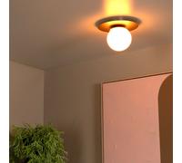Lucide Plafoniera Tricia, oro, Ø 25 cm, vetro, a 1 luce, E27 Lucide