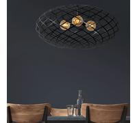 Lucide Lampada sospensione Wolfram, ovale, 100 cm, nero Lucide