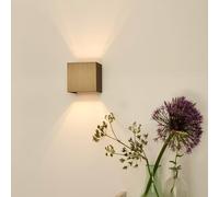 Lucide Applique LED Xio, angolare, ottone anticato Lucide