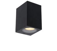 LUCIDE ZARO - Faretto da parete per esterni, 1 x GU10, IP44, colore: Nero