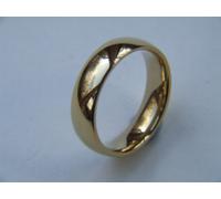 Lucido Anello fedina Acciaio 316L 6mm bombato Uomo Donna argento oro da 12-30