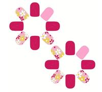 Lucido Breve Chiodi Artificiali Quadrate Con Disegni Floreali Coperture Complete Da Incollare Set Chiodo Accessori Per Le Donne