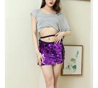 Lucido Donna Abiti per la Danza Lustrini Latino Mini Tango Salsa Rumba Costume