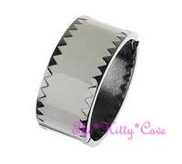 Lucido Smalto Chiusura a Scatto Ovale Zigzag Passamano Etnico Navajo Aspetto