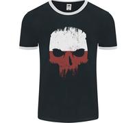 Lucido Teschio Polonia Palestra Bandiera Biker Uomo Ringer Fotl