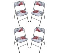 Milani Home LAURALIEset di 4 sedie pieghevoli salvaspazio colore Multicolor - multicolore P4-WYOQ-LUCZ