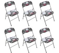 Milani Home LAURALIEset di 6 sedie pieghevoli salvaspazio colore Multicolor - multicolore H2-3D22-4JX8