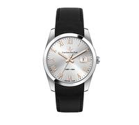 Orologio Uomo Lucien Rochat Lèman R0451114002 Cassa Acciaio Pelle Nero + Data