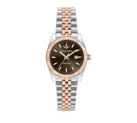 LUCIEN ROCHAT Orologio Donna in Acciaio, Tempo e Data, Analogico, 31 mm, Collezione BIENNE, Quadrante Marrone, Oro Rosa- R0453124514