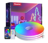 Lucienstar Striscia LED neon RGB da 5 m, impermeabile 24V IP65, include telecomando/APP, sincronizzazione musicale, modalità multiple, adatta per decorazioni interne ed esterne