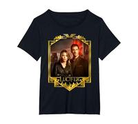 Lucifer Morningstar And Detective Decker Maglietta, Donna Plus-Size, Nero, 4X