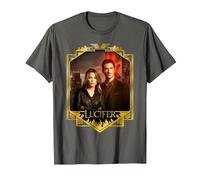 Lucifer Morningstar And Detective Decker Maglietta, Uomo, Asfalto, 5XL
