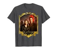 Lucifer Morningstar And Detective Decker Maglietta, Uomo, Grigio Scuro, 5XL