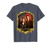 Lucifer Morningstar And Detective Decker Maglietta, Uomo, Pervinca, 5XL