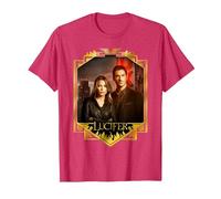 Lucifer Morningstar And Detective Decker Maglietta, Uomo, Rosso mélange, 3XL
