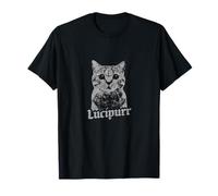 Lucifer Occult Satanic Cat Lucipurr Antichrist Baphomet 666 Maglietta