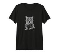 Lucifer Occult Satanic Cat Lucipurr Anticristo Baphomet 666 Maglietta Premium