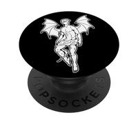 Lucifero Angelo Caduto Demone Diavolo Blackwork Minimal PopSockets PopGrip Adesivo