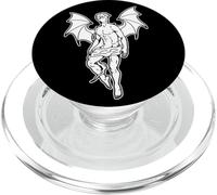 Lucifero Angelo Caduto Demone Diavolo Blackwork Minimal PopSockets PopGrip per MagSafe
