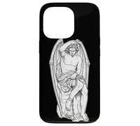 Lucifero Angelo Statua Lavoro Nero Minimal Custodia per iPhone 13 Pro