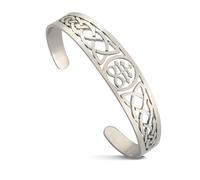 Lucifero Bracciale Leviatano Croce Braccialetto Braccialetto Satanico Baphomet Simbolo Sigillo di Satana Demone Diavolo Celtico Nodo Braccialetti Gotico Gioielli (Croce d'argento del leviatano)