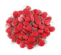 LUCINE 100pcs 125KHz RFID Portachiavi Scheda di controllo accessi RFID Portachiavi per sistema di controllo accessi porta TK4100 / EM4100 (100IDPCS-Red)