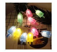 Lucine Creative Per Gelato|Luci A LED In Filo D'argento|Lampada Ambientale Creativa Per Decorazioni Per La Camera Da Letto Per Feste Di Compleanno,Bianco Caldo,2m(6.5 piedi)-10LED-Batteria