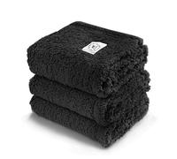 luciphia 1 Confezione da 3 Coperte per Cani Gatti Premium Soffici Nero S (45 x 75 cm)