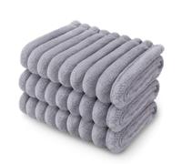luciphia 3 Pezzi Coperta per Cani Gatto Lavabile Soffice Durevole, Morbida e Calda Flanella, Tappetino Protezione per Mobili Bambini Cane Gatti Grigio 76_x_104_cm